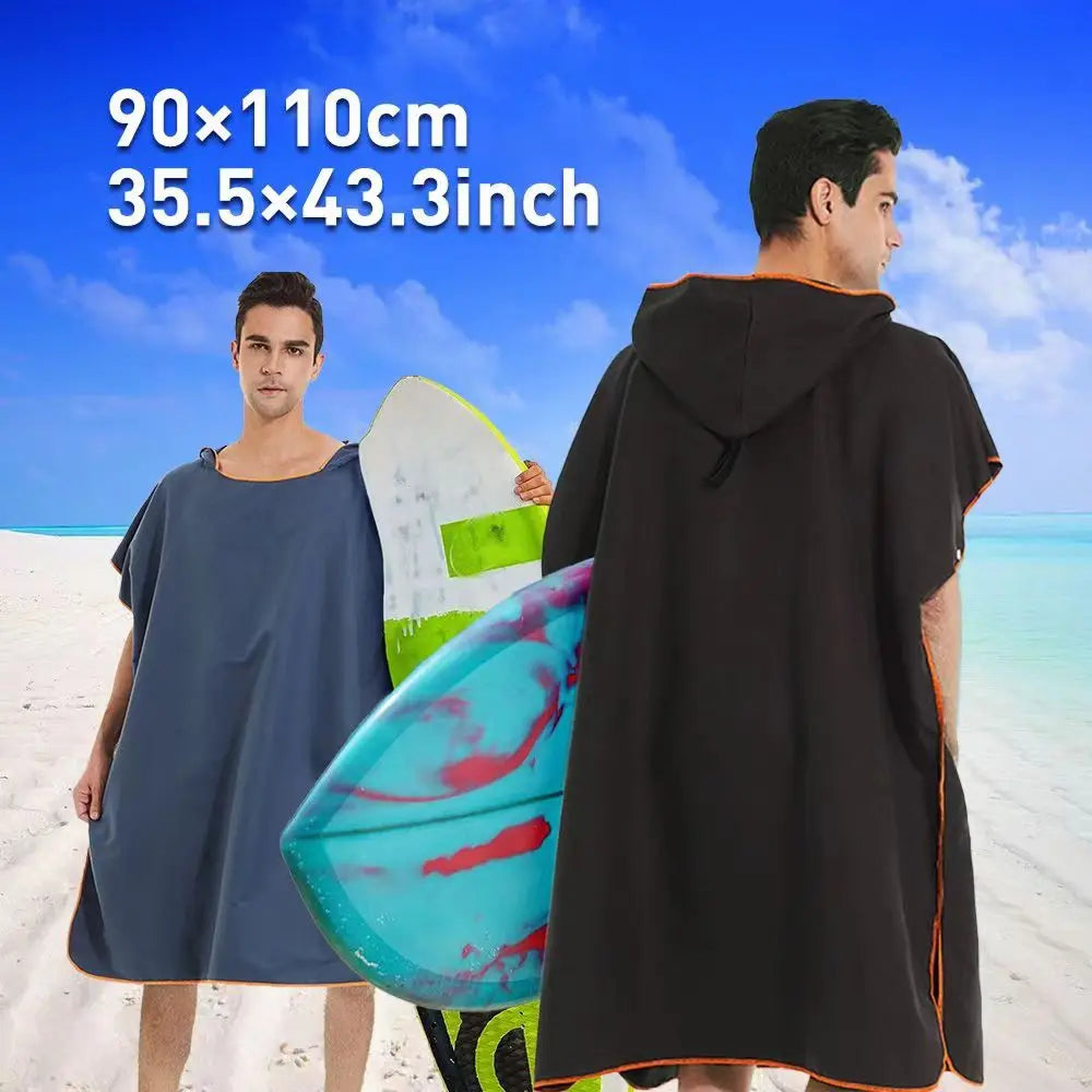 Ruime Sneldrogende Surfponcho Met Capuchon | Navando 