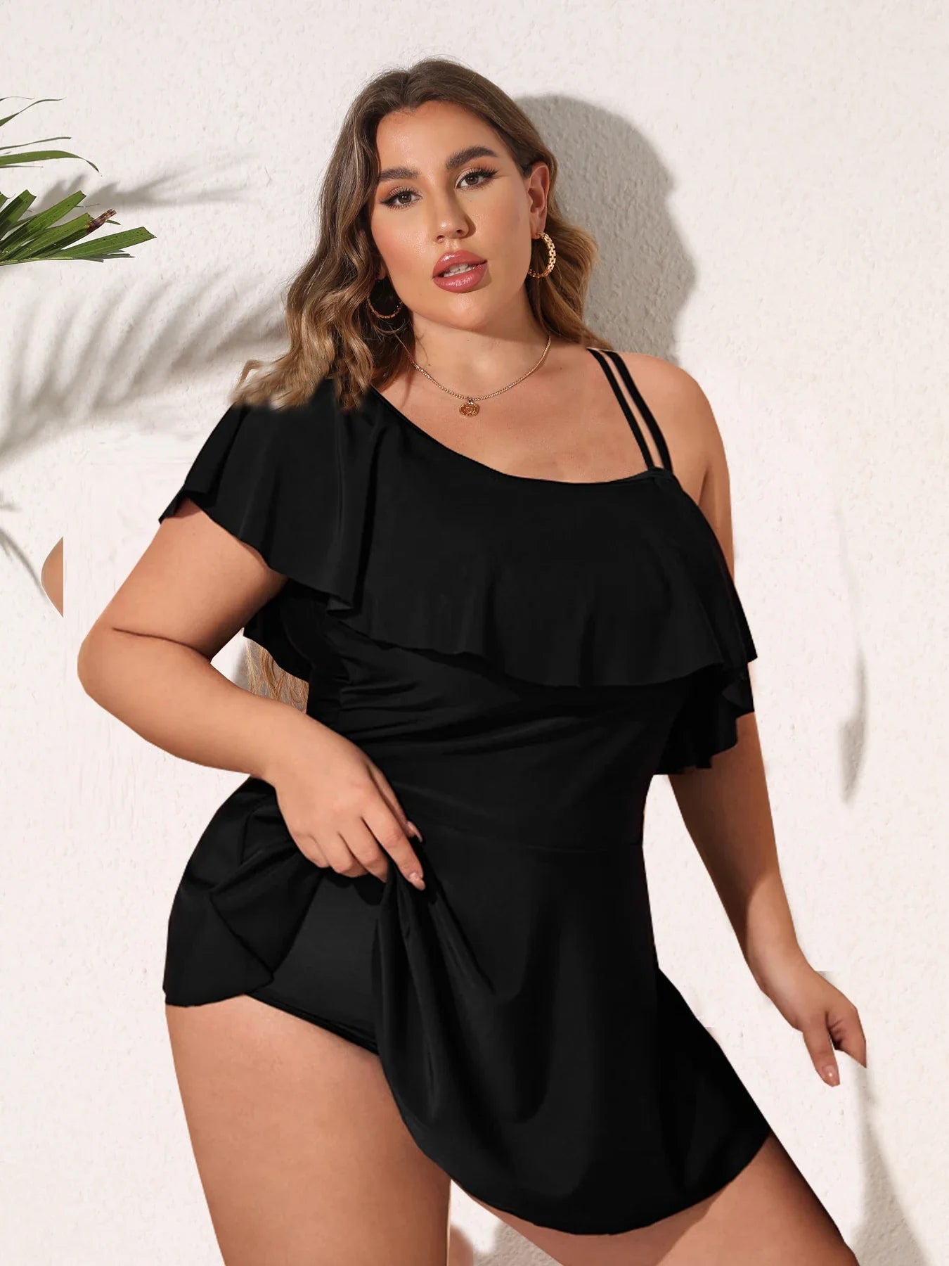 Robine - Comfortabel Badpak voor Grote Maten en Plus Size met Ruffles