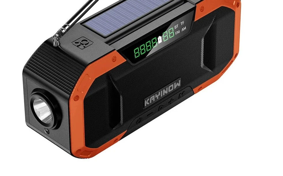 SOLAIRE | Draagbare noodradio met LED-zaklamp en SOS-alarm 3