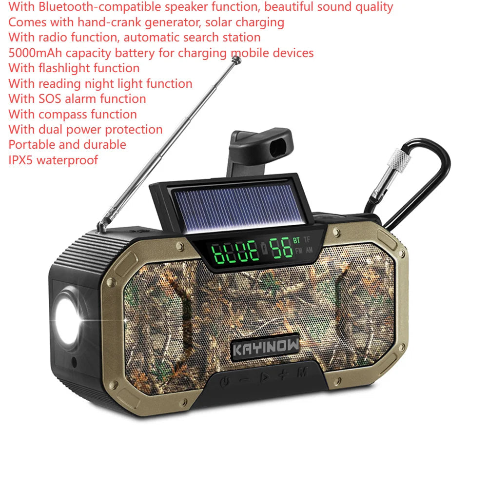 SOLAIRE | Draagbare noodradio met LED-zaklamp en SOS-alarm 5