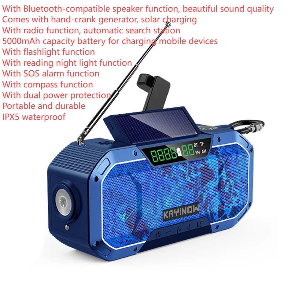 SOLAIRE | Draagbare noodradio met LED-zaklamp en SOS-alarm 6