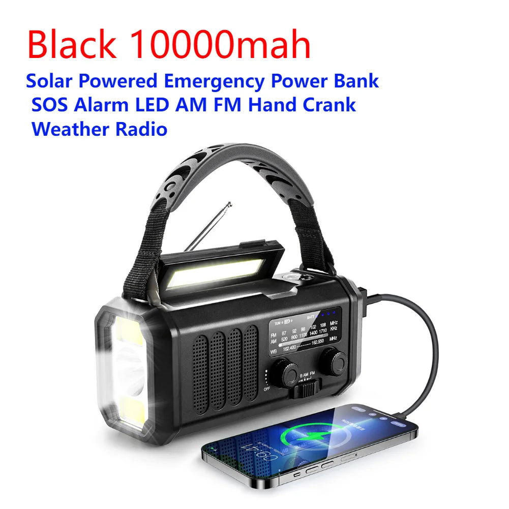 SOLAIRE | Draagbare noodradio met LED-zaklamp en SOS-alarm 7