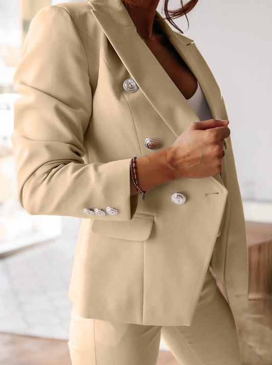 Elegante, gecoördineerde set van twee stukken – chique luxe-ensemble voor dames