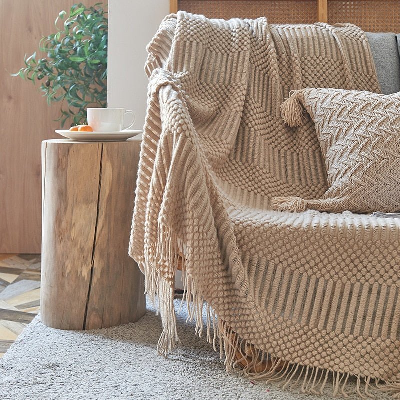Slaapkamer Bedsprei Met Scandinavisch Breipatroon