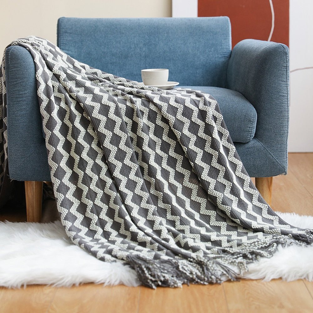 Slaapkamer Bedsprei Met Scandinavisch Breipatroon