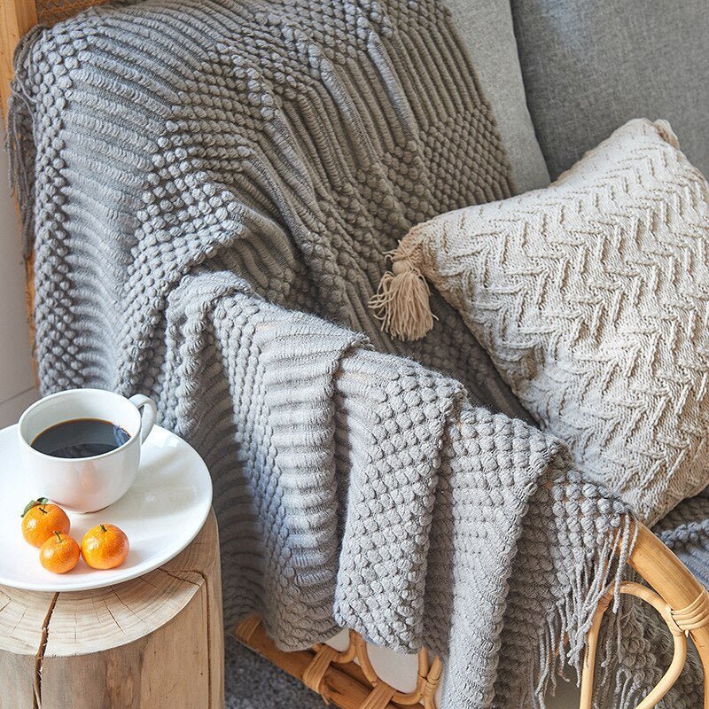 Slaapkamer Bedsprei Met Scandinavisch Breipatroon