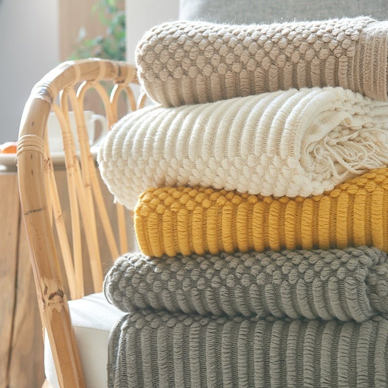 Slaapkamer Bedsprei Met Scandinavisch Breipatroon