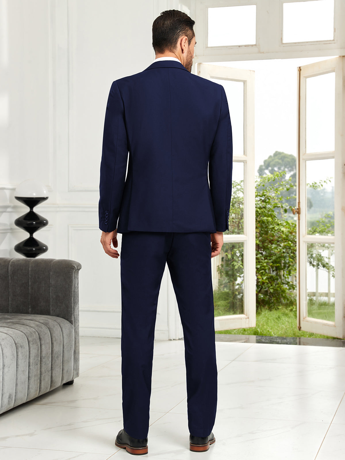 Slim-Fit Driedelig Herenkostuum Voor Sneakers