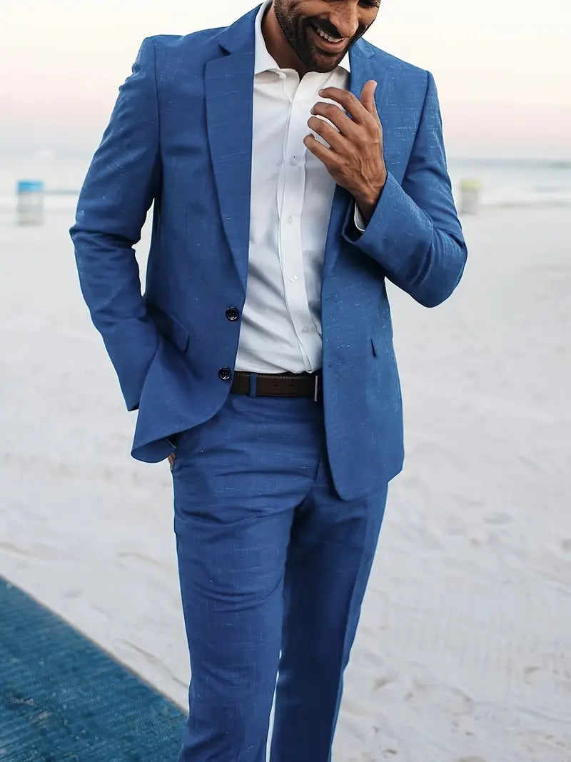 Slim-Fit Lichtgewicht Zomers Herenpak | Navando