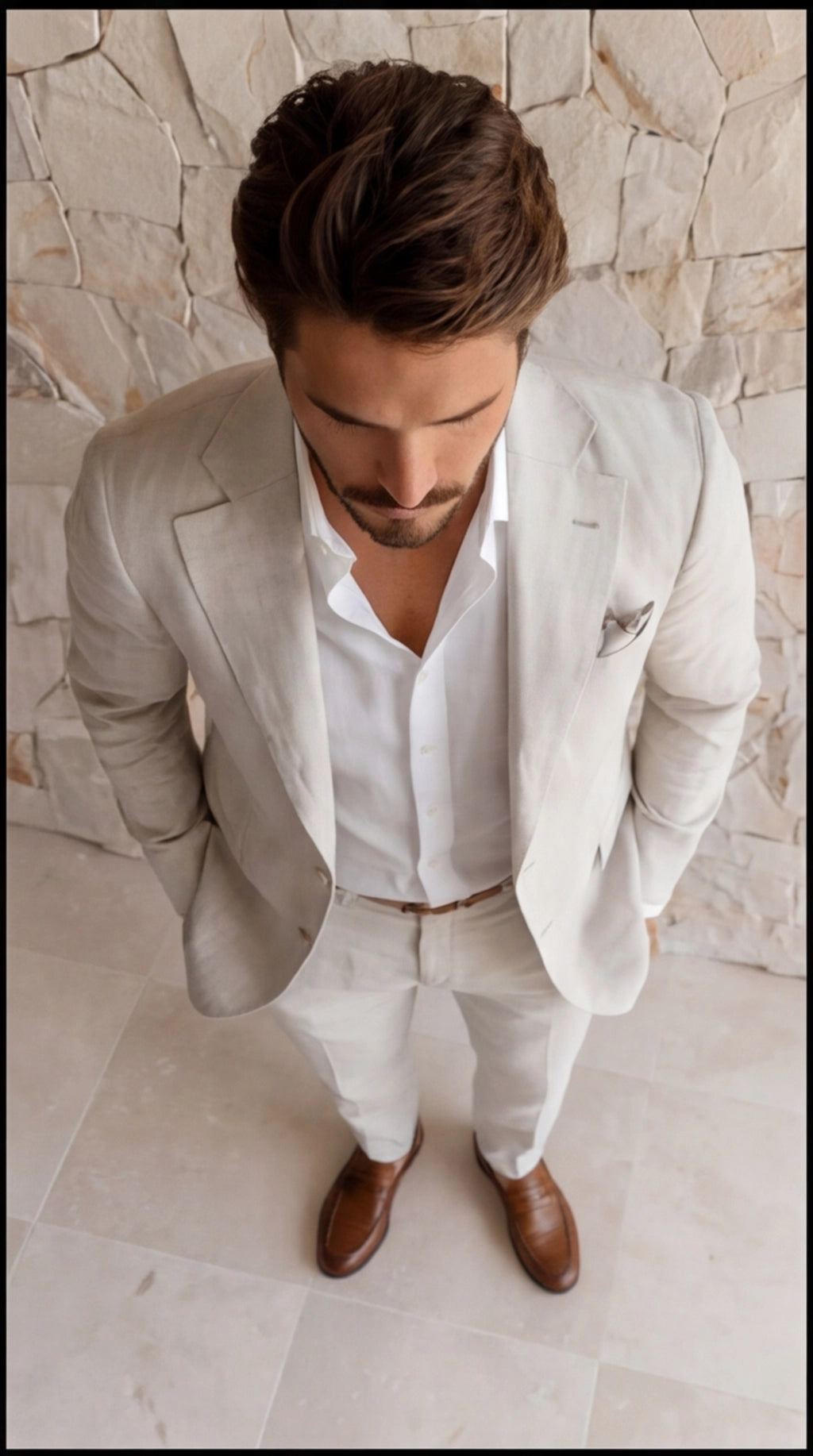 Slim-Fit Lichtgewicht Zomers Herenpak | Navando