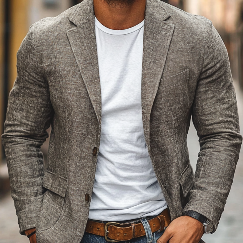 Slim Fit Blazer Met Reverskraag Voor Avond En Diner