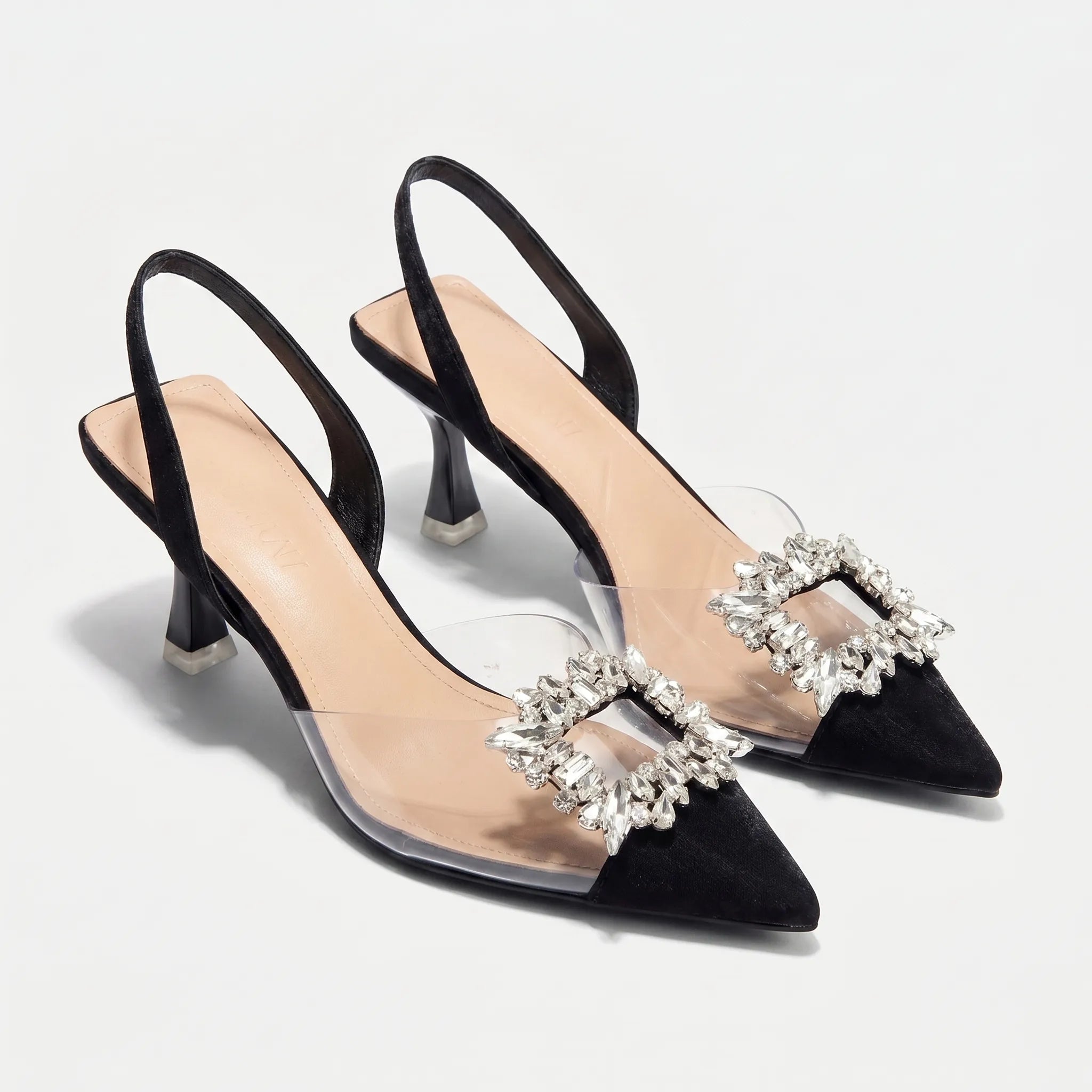 Slingback Pumps Met Opvallende Sierstenen | Navando 