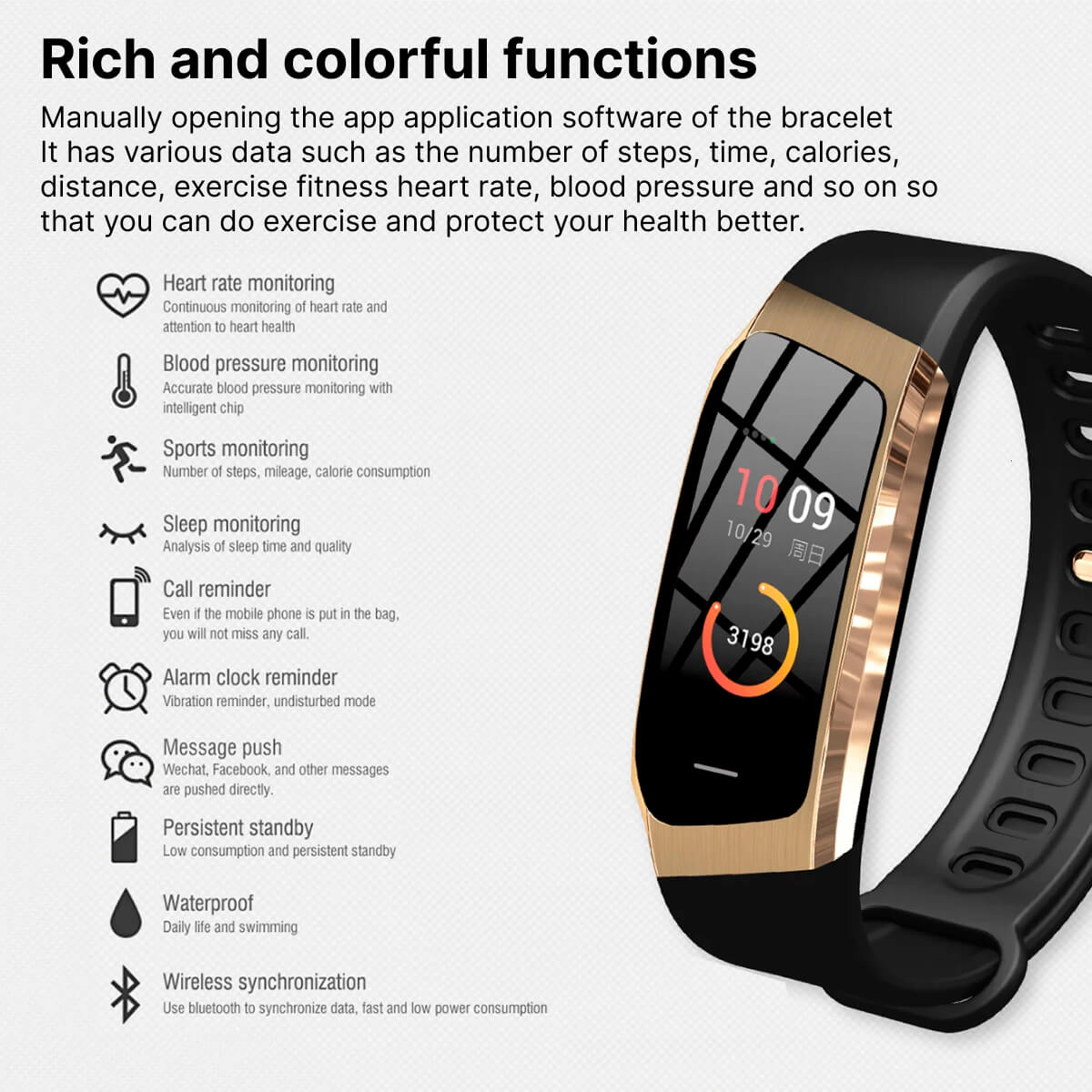 Smalle Activity Tracker Met Kleurenscherm | Navando