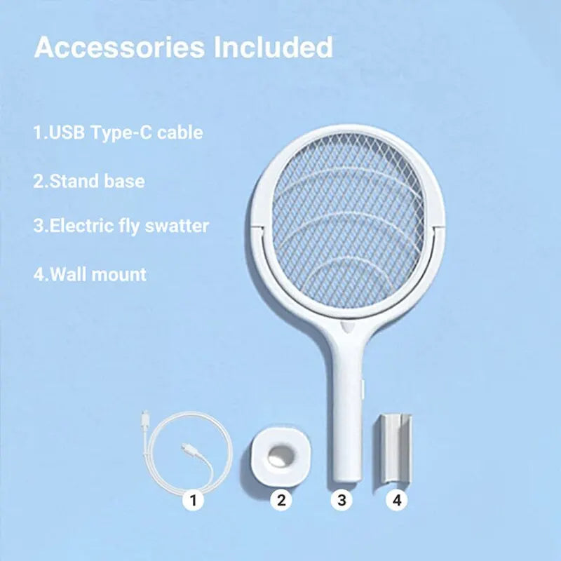 Snel opladende insectenzapper | 5-in-1 multifunctioneel racket 1