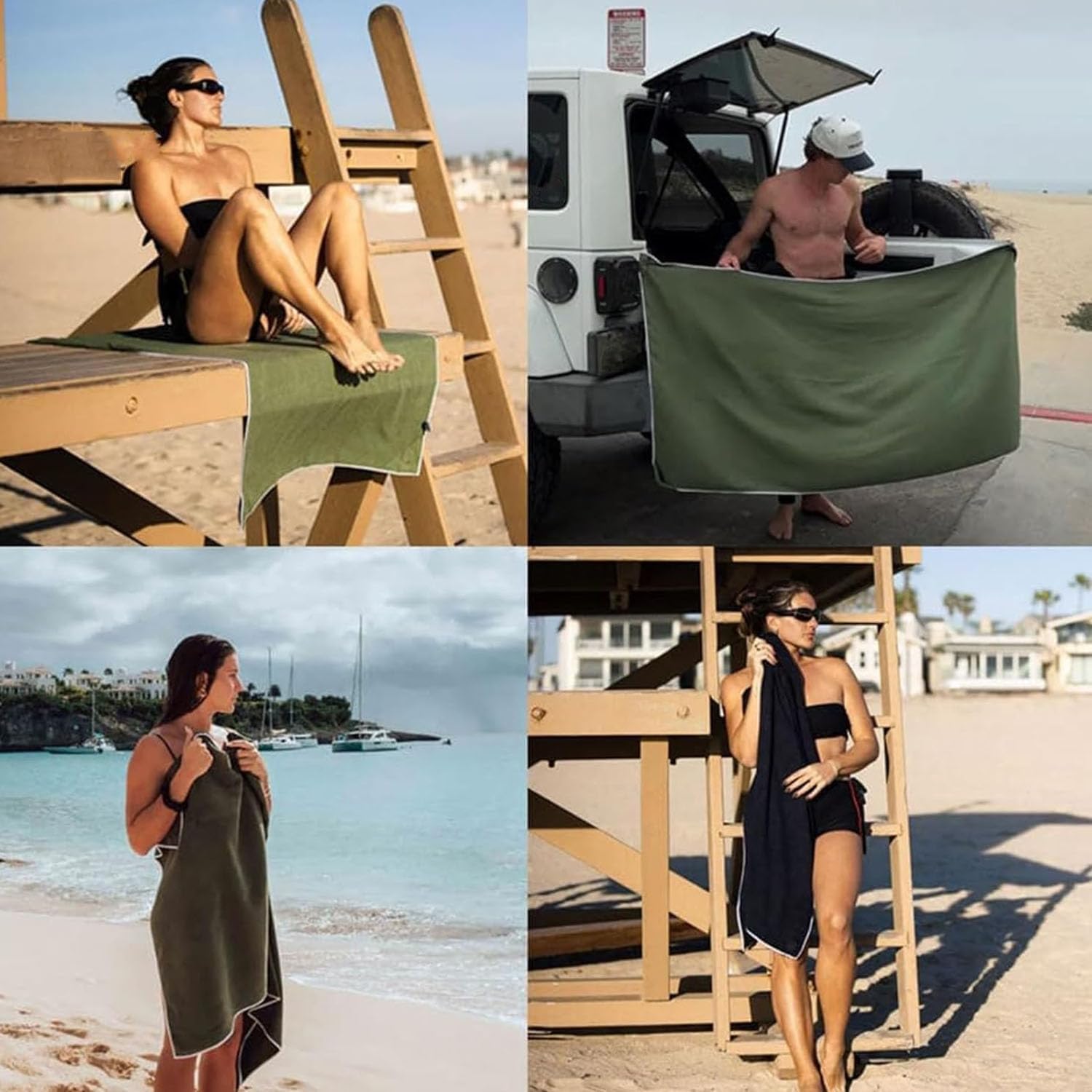 Sneldrogende Strandhanddoek Met Magneetsluiting | Navando 