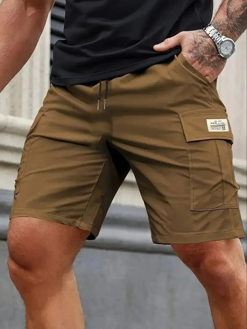 Sneldrogende Lichtgewicht cargo shorts met meerdere zakken Bruin