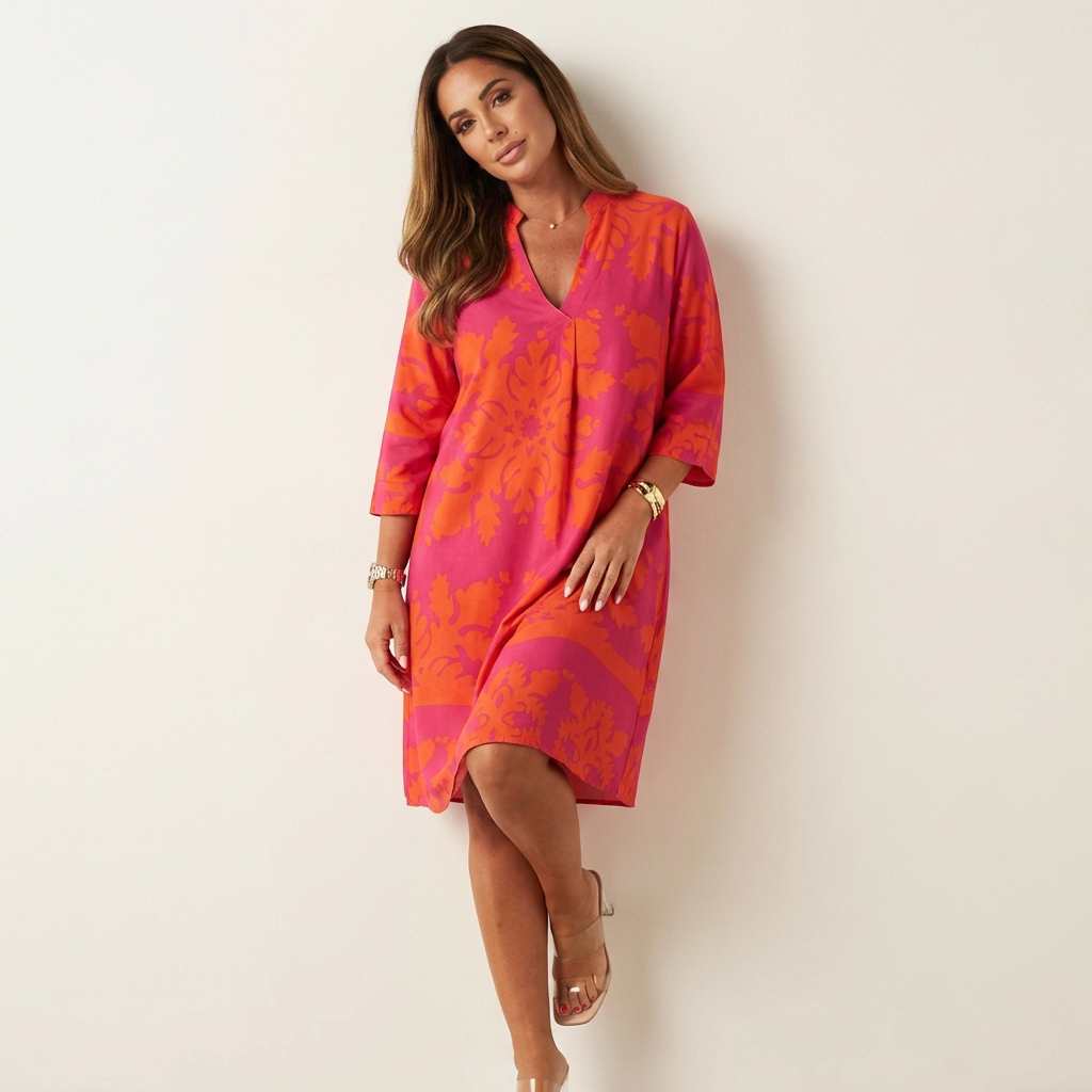 Soepelvallende Lentejurk Met Print | Navando