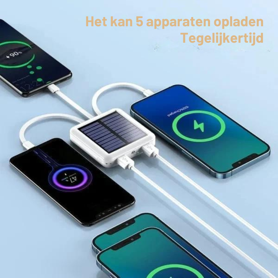 SolarPower | Zonnepaneel powerbank met LED-lamp 6