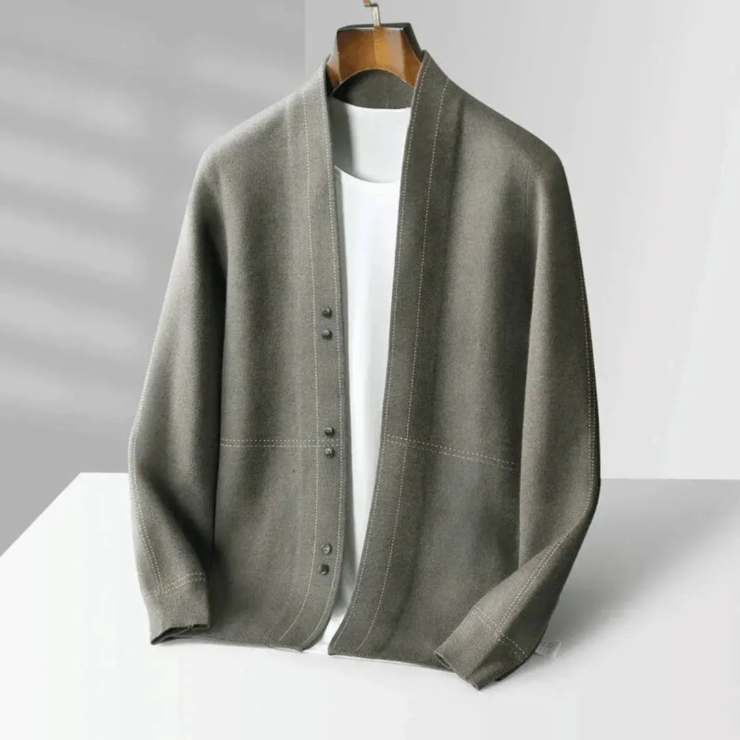 Stéphane Parker | Handgebreid scheerwol vest met jacquardpatroon 0