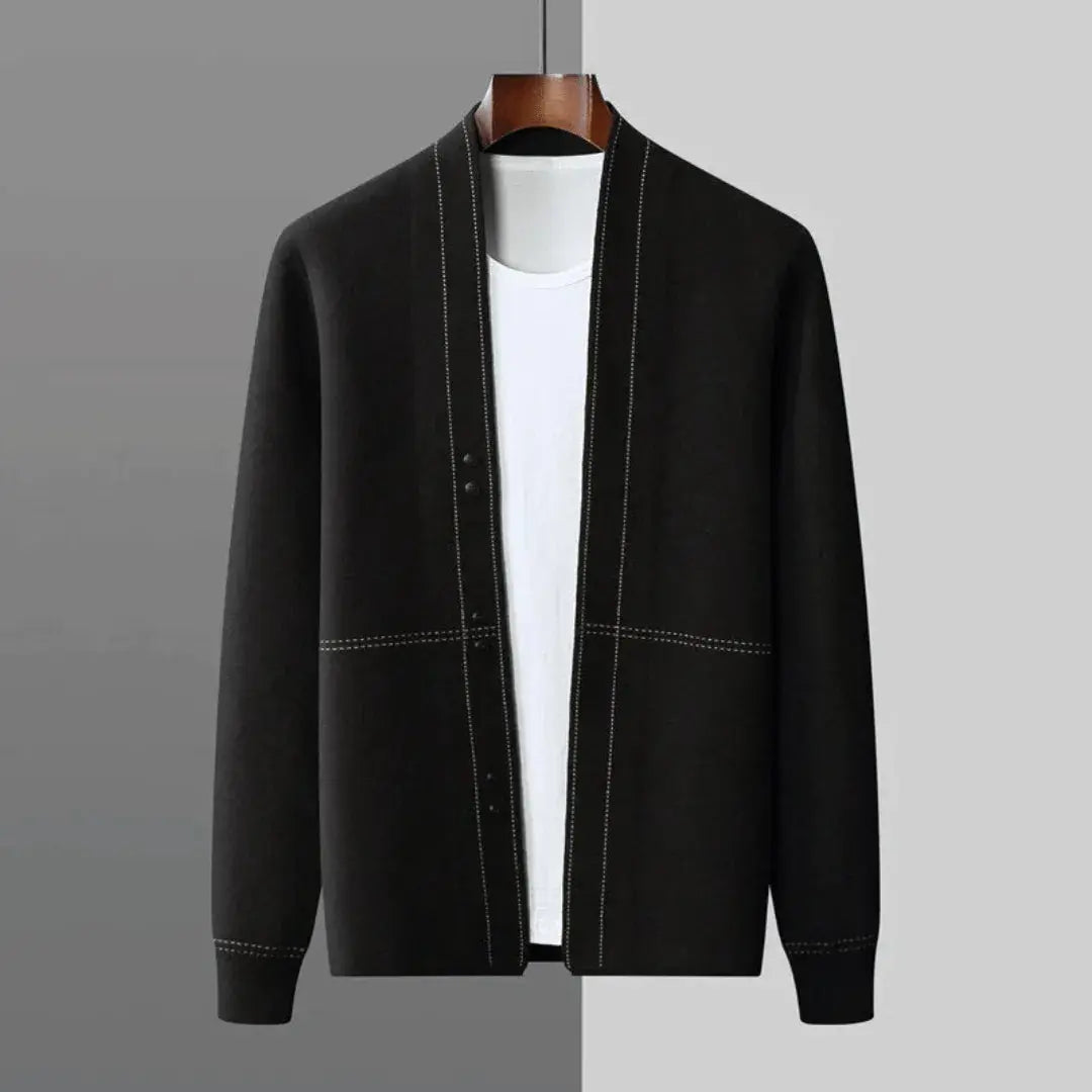 Stéphane Parker | Handgebreid scheerwol vest met jacquardpatroon 3