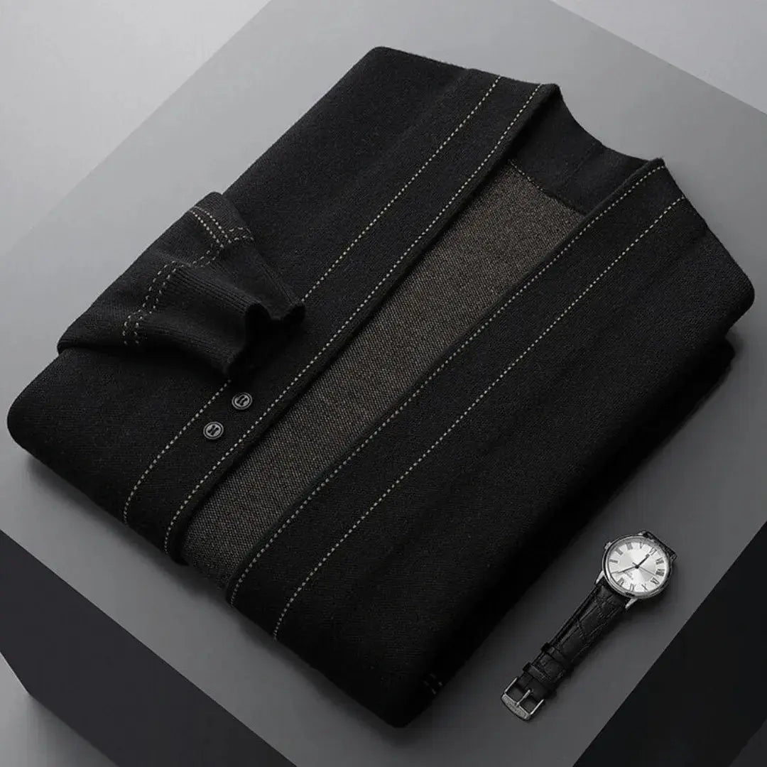 Stéphane Parker | Handgebreid scheerwol vest met jacquardpatroon 4