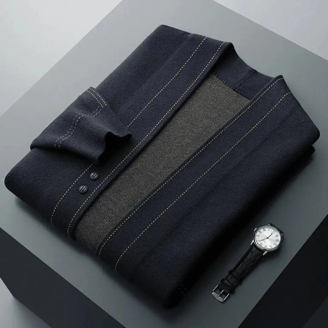 Stéphane Parker | Handgebreid scheerwol vest met jacquardpatroon 6