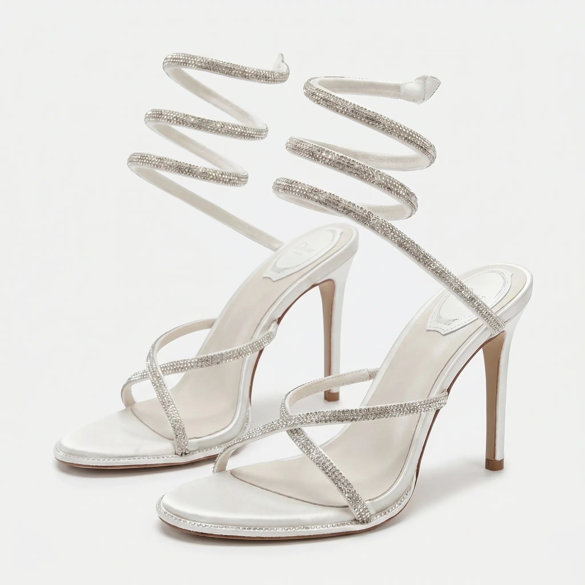 Stiletto Sandaal Met Spiraalvormige Enkelband | Navando 
