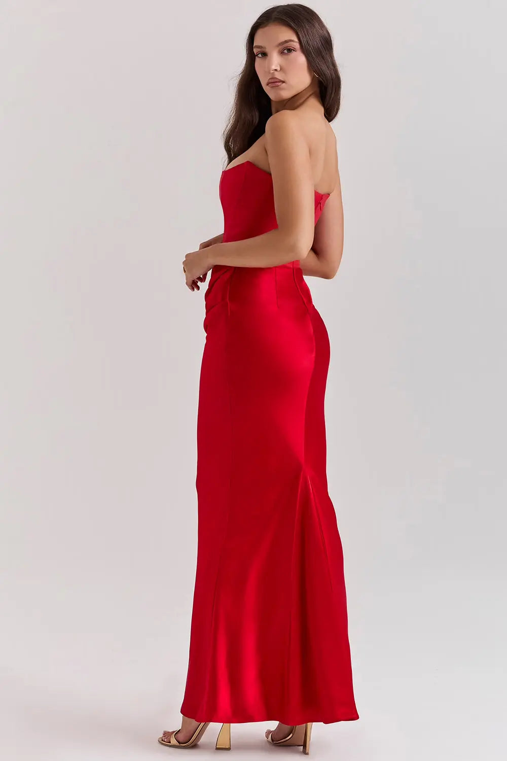 Strapless Maxi-Jurk Met Korset | Navando 