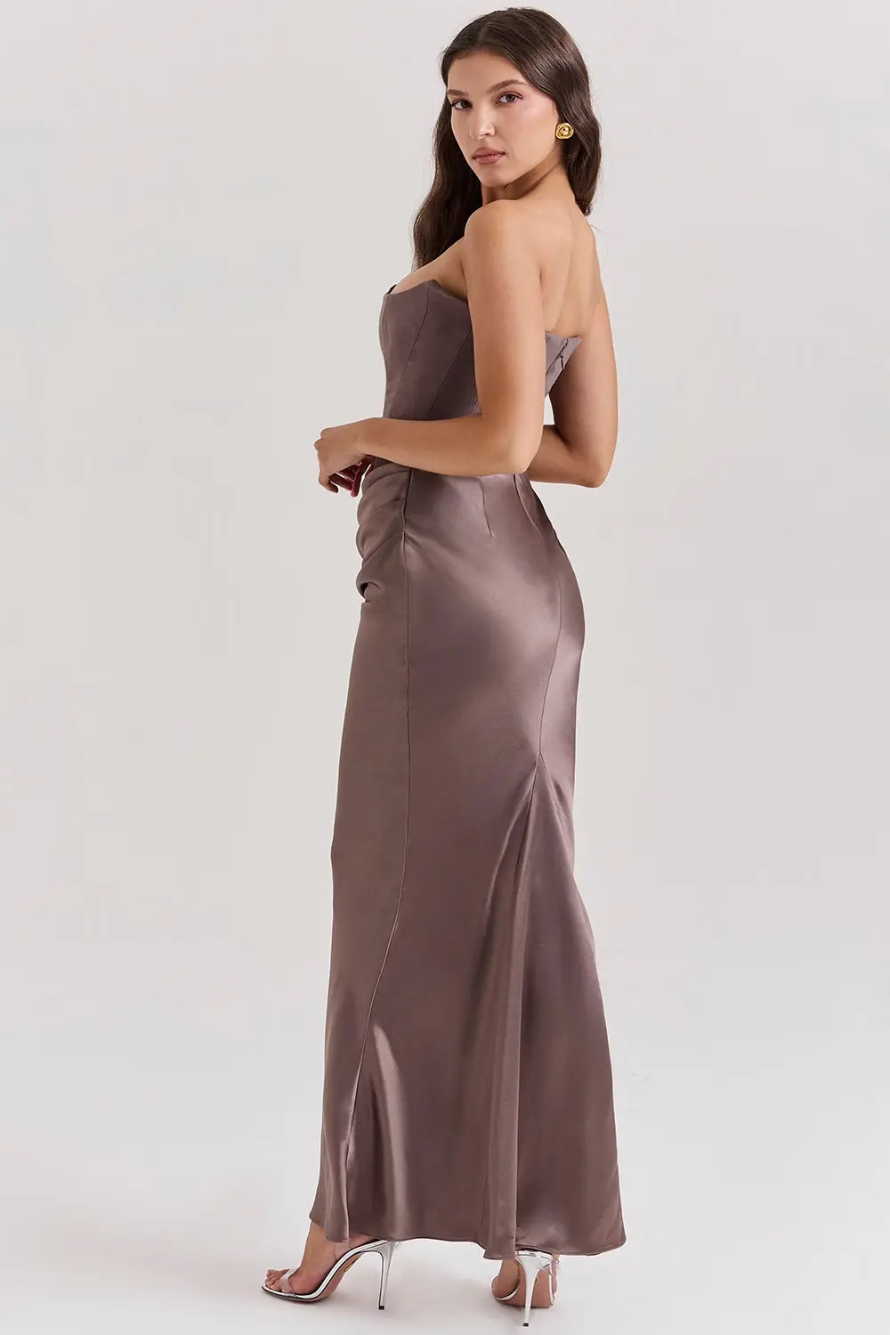 Strapless Maxi-Jurk Met Korset | Navando 