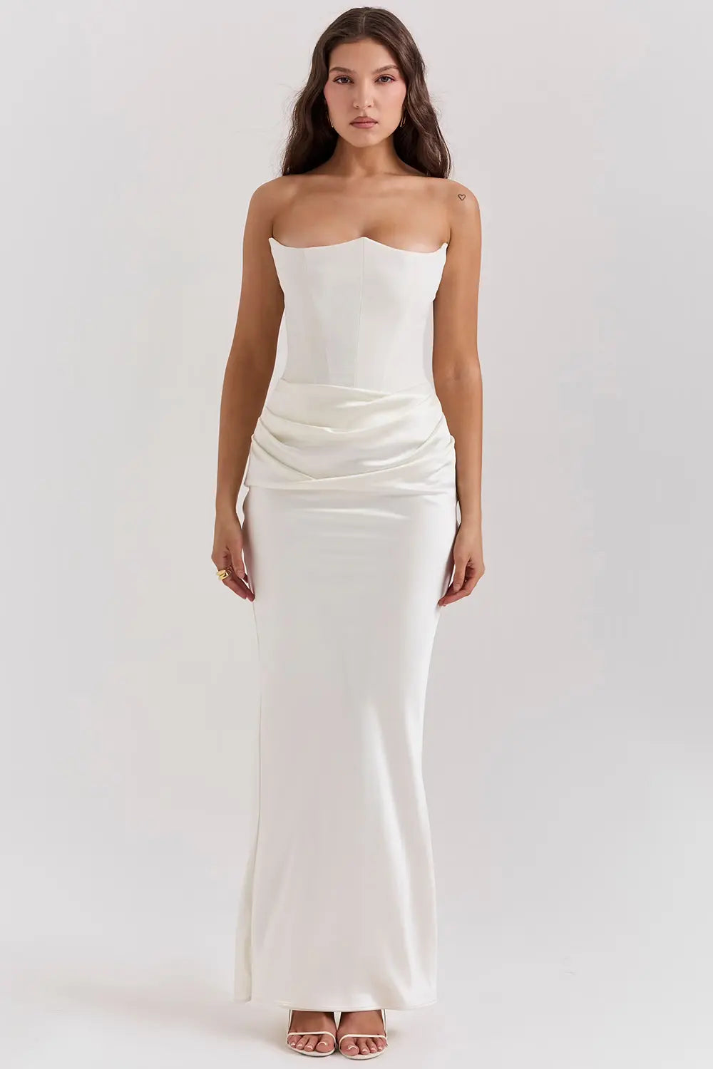 Strapless Maxi-Jurk Met Korset | Navando 
