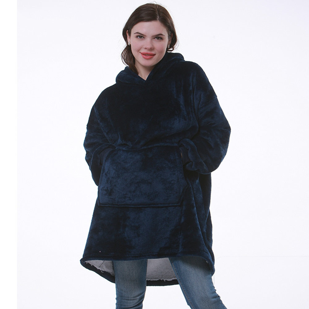 Sweaterdeken | Zacht flanelfleece met capuchon 1