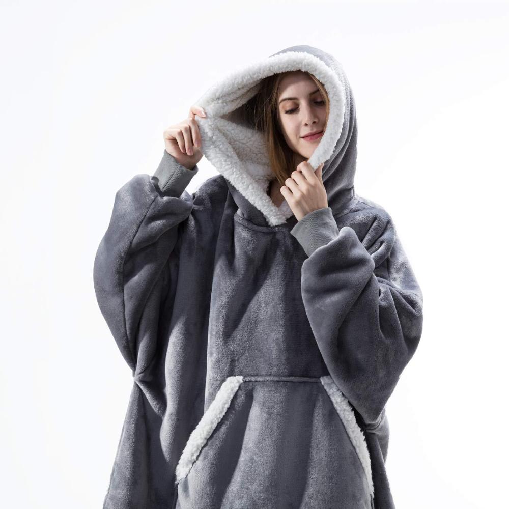 Sweaterdeken | Zacht flanelfleece met capuchon 10