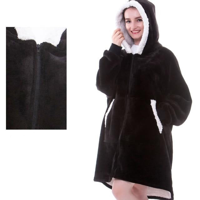 Sweaterdeken | Zacht flanelfleece met capuchon 12