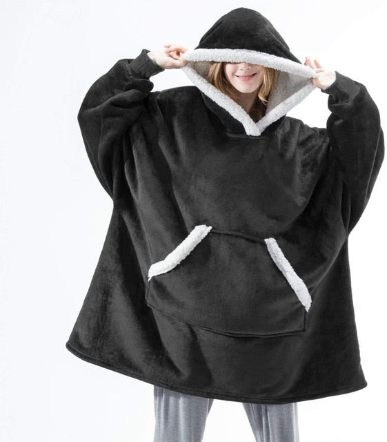 Sweaterdeken | Zacht flanelfleece met capuchon 18