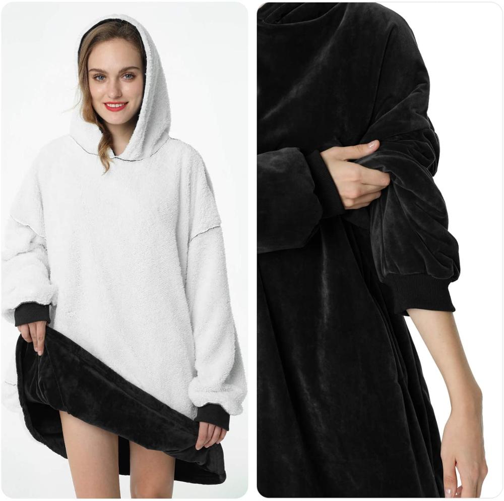 Sweaterdeken | Zacht flanelfleece met capuchon 4