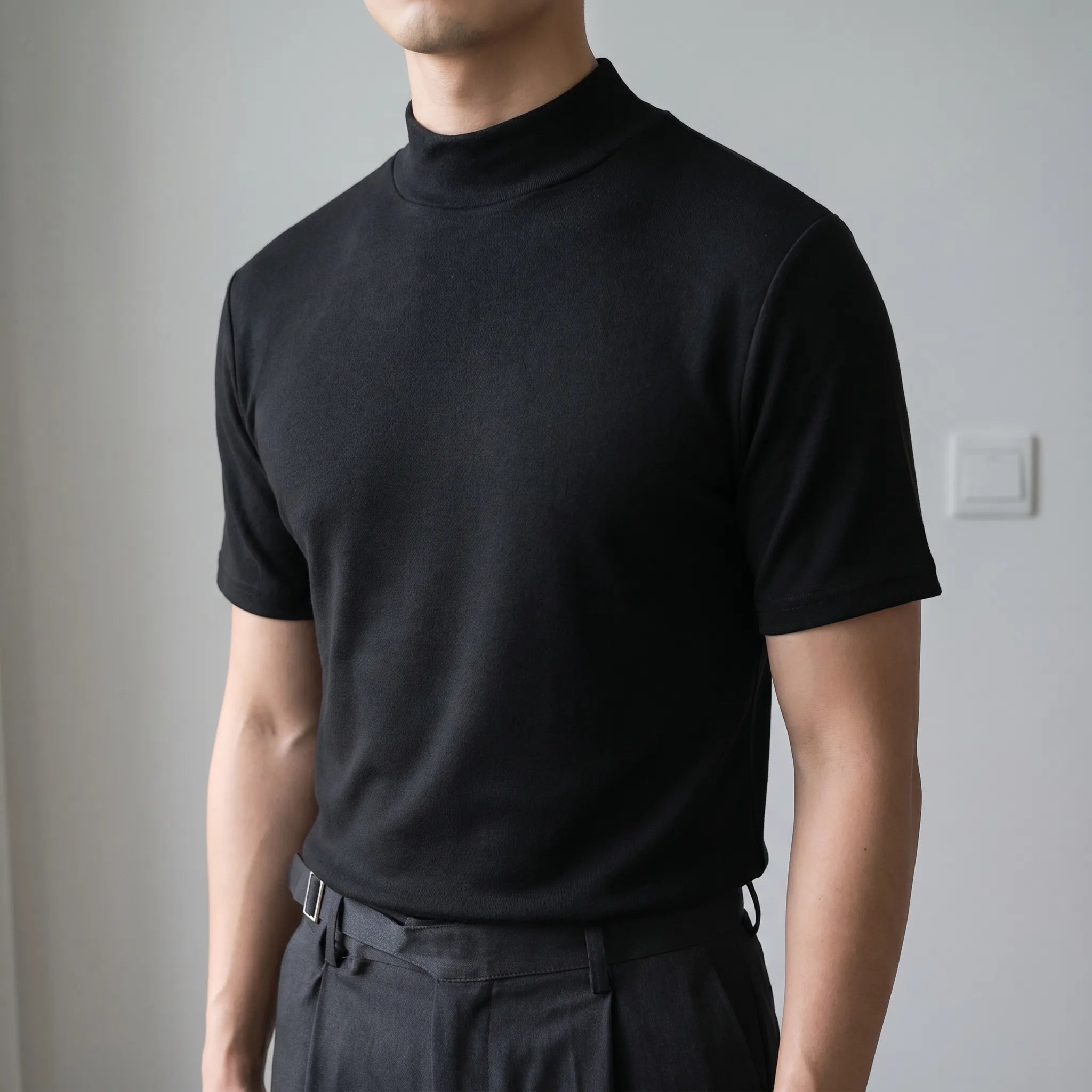 T-Shirt Met Opstaande Kraag | Navando 