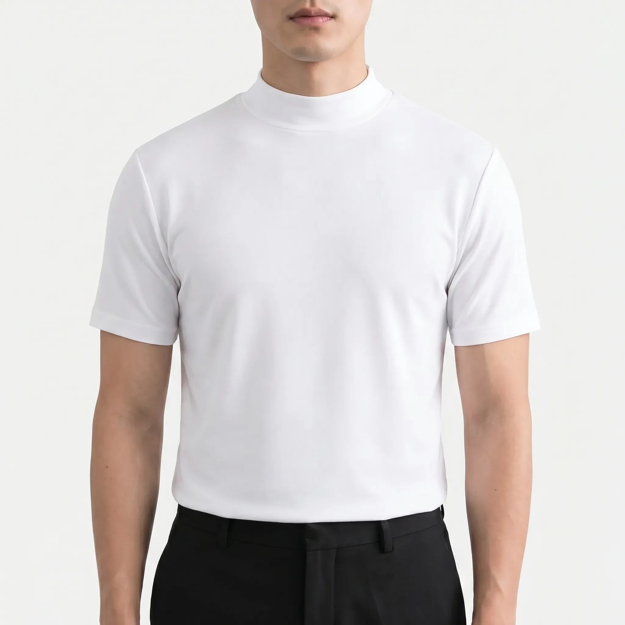 T-Shirt Met Opstaande Kraag | Navando 