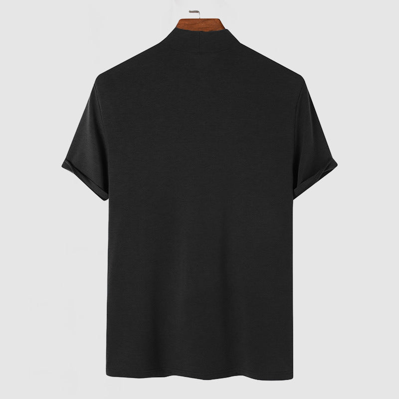 T-Shirt Met Opstaande Kraag | Navando 