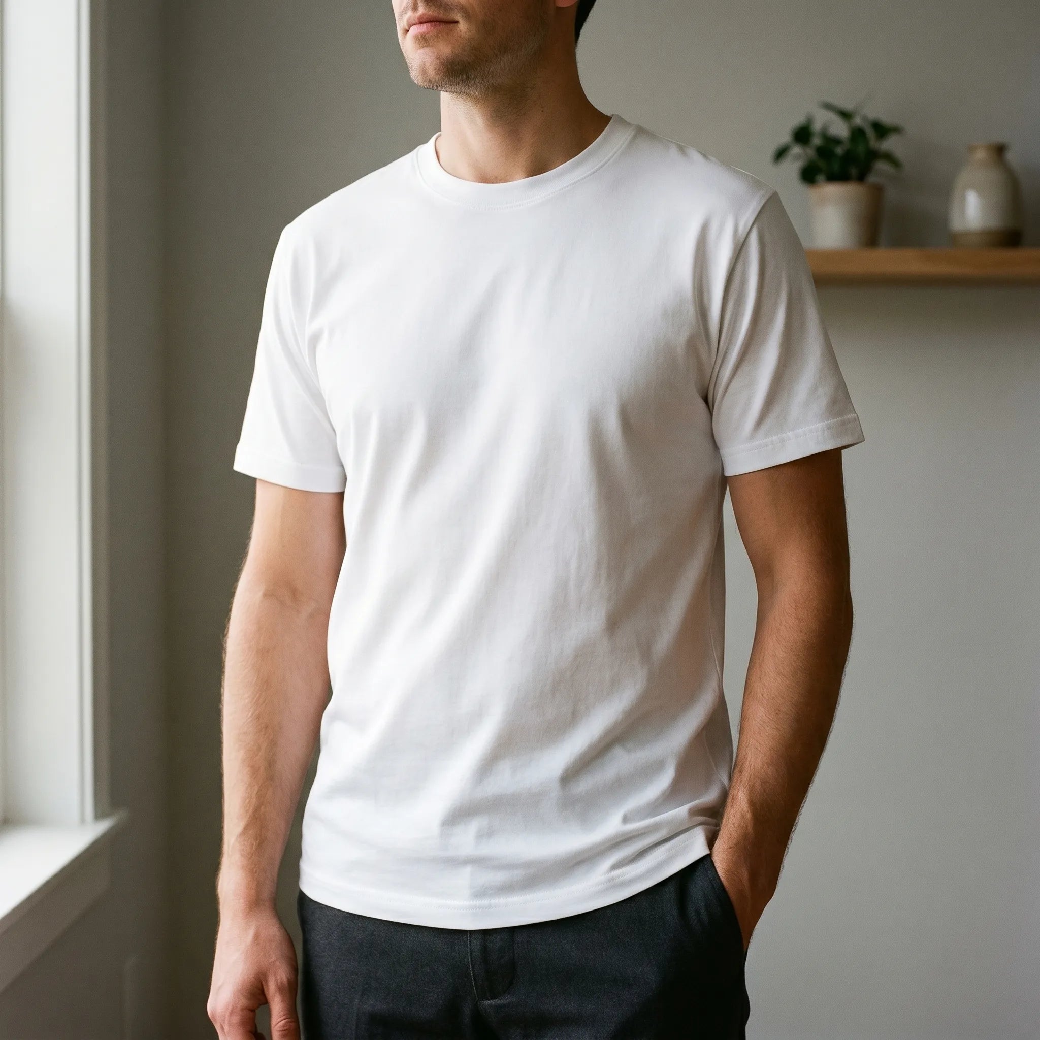 T-Shirt Met Verhoogde Hals | Navando 