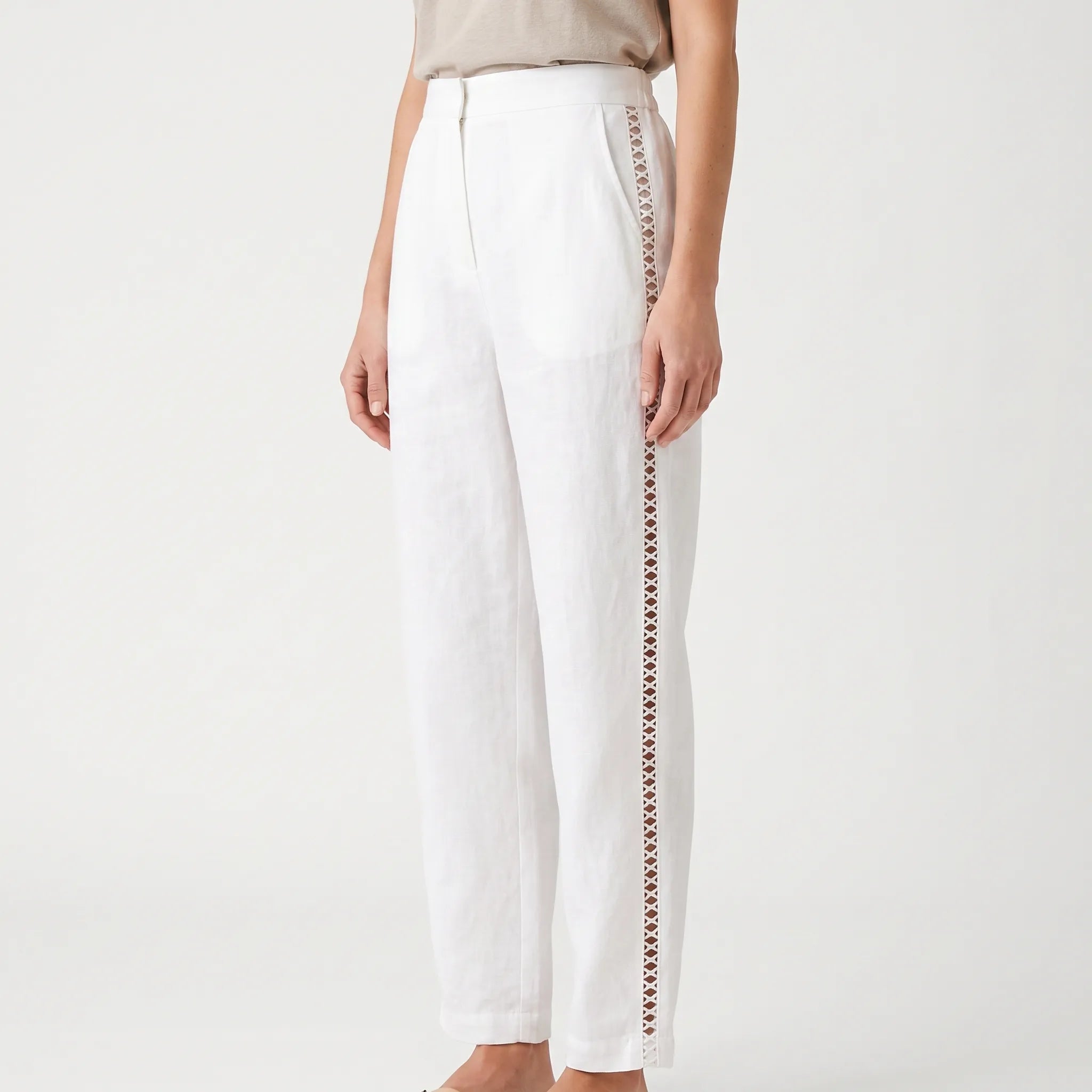 Taps Toelopende Casual Damesbroek | Navando 