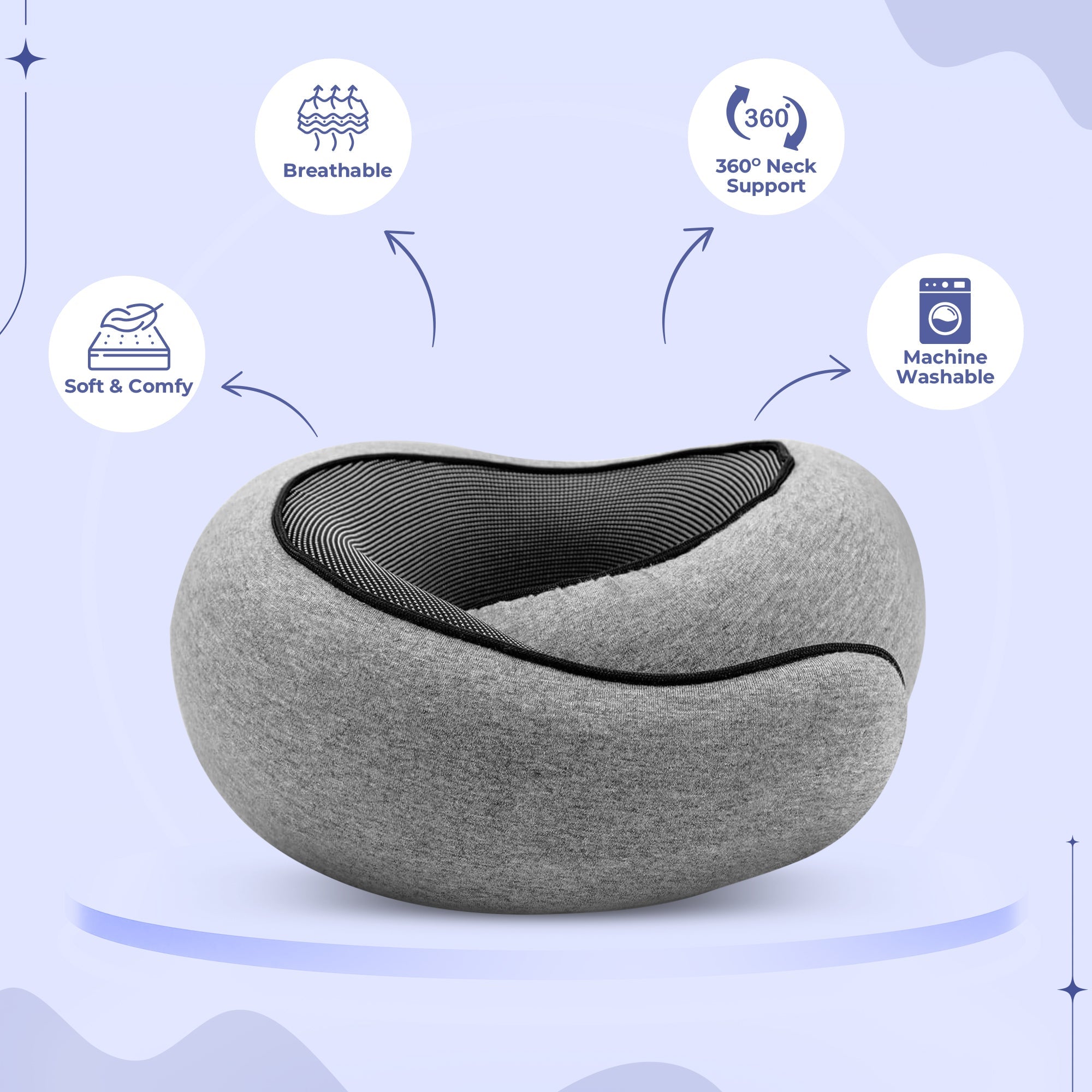 Travel Pillow Australia | Ergonomisch traagschuim nekkussen voor vliegtuig 3