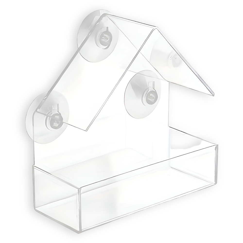 TrayHaven | Transparante vogelvoederbak met zuignapbevestiging 6