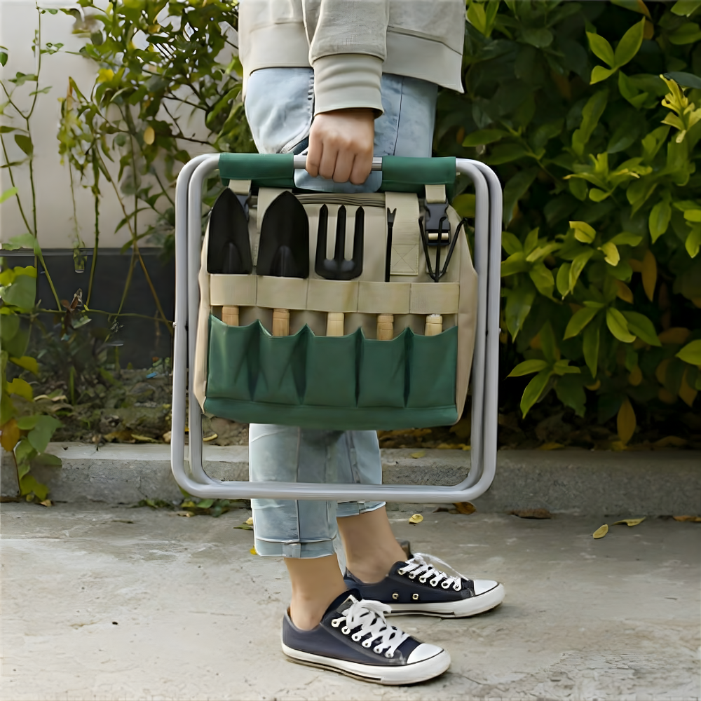 Tuingereedschapset | Compact, opvouwbaar met draagtas en essentiële tools 2