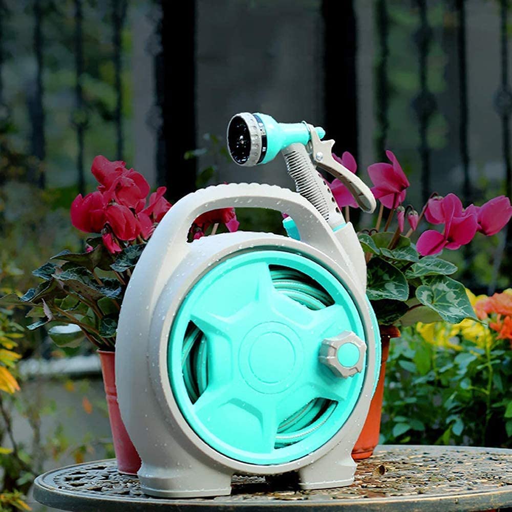 Tuinslangwagen | Compacte tuinslanghaspel met sproeikop 4