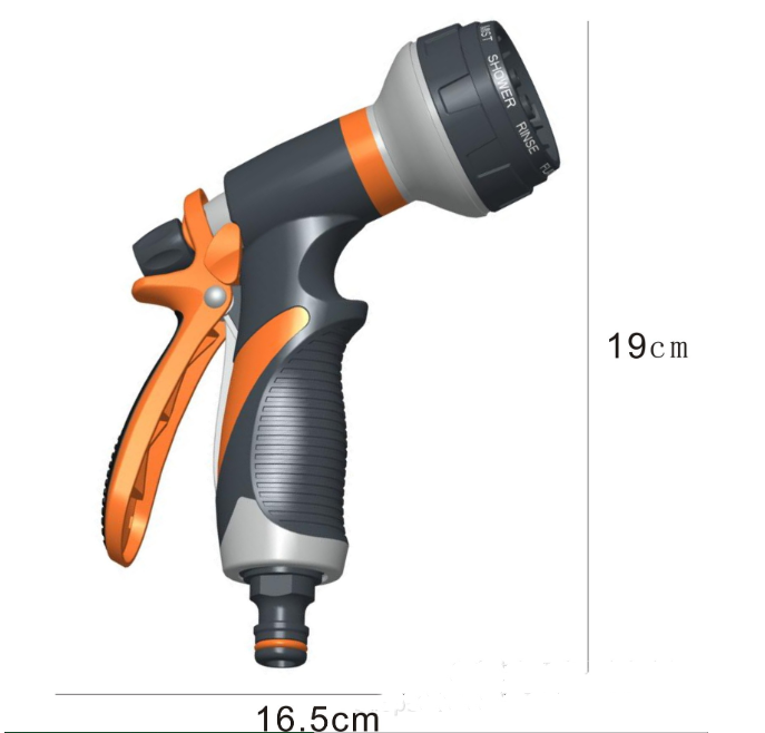 Tuinsproeier | Ergonomische sproeikop met 9 straalsoorten 2