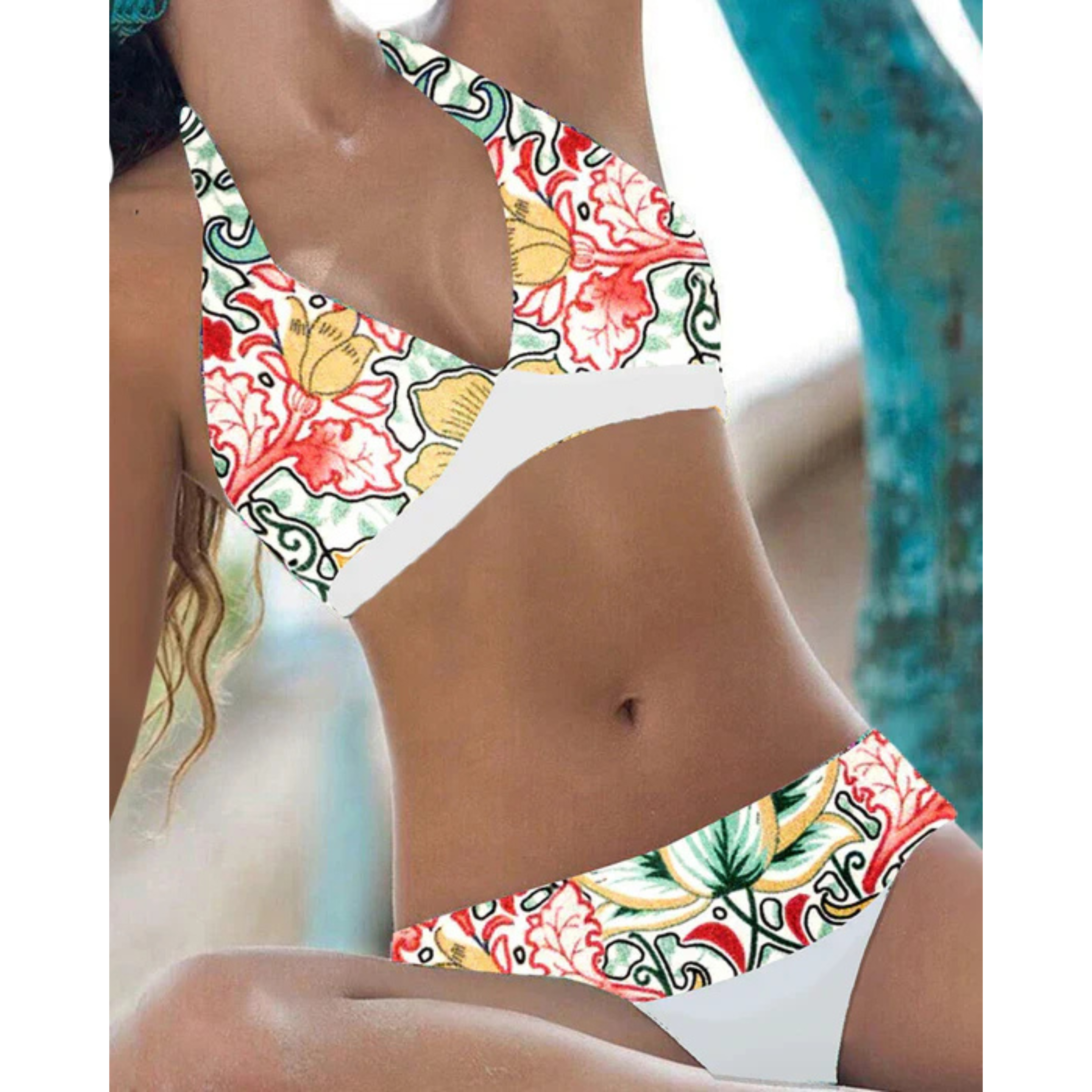 Tweedelige Badmode Met Print | Navando