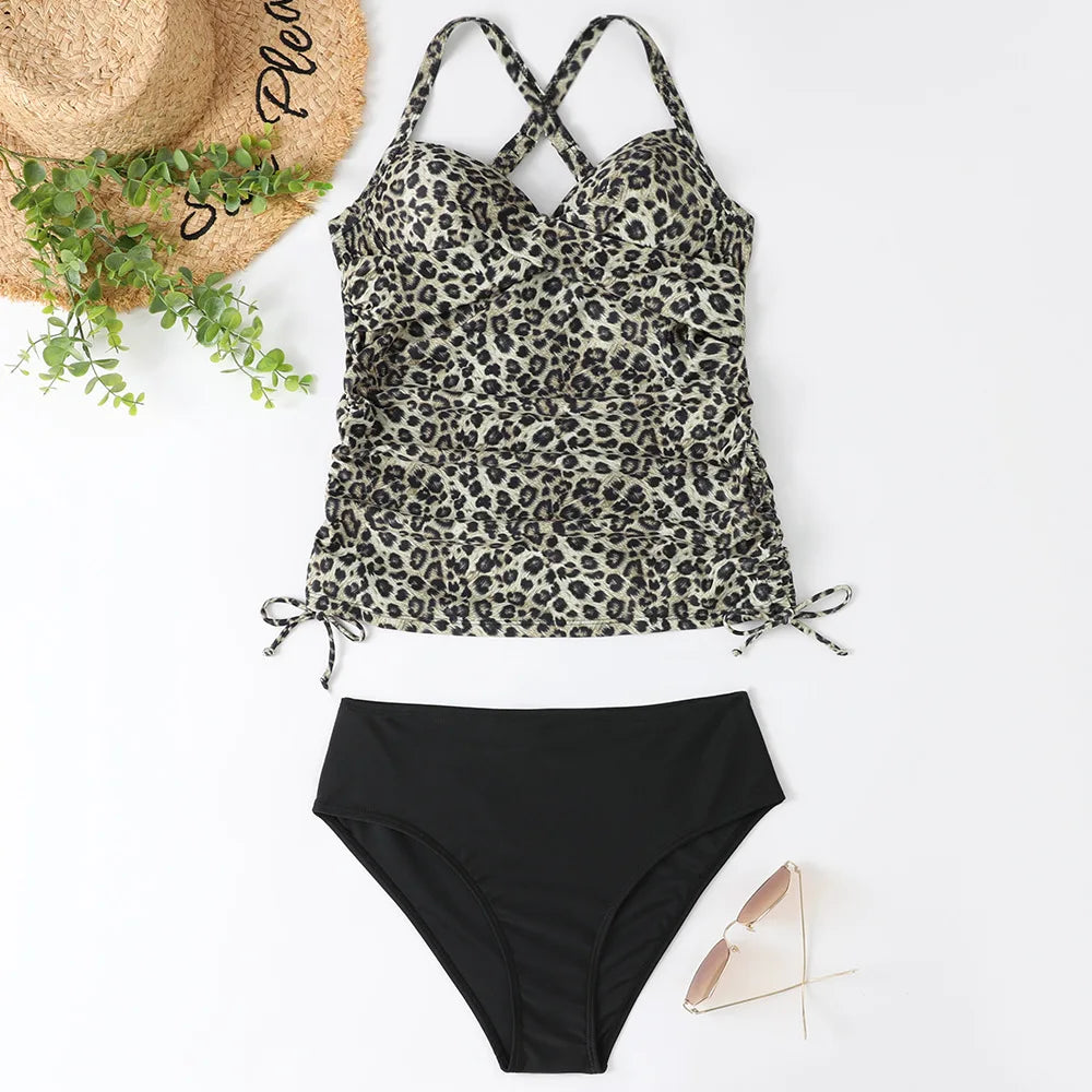 Tweedelige Tankini Met Luipaardprint | Navando 