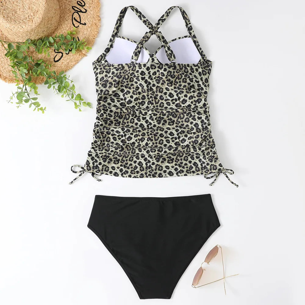 Tweedelige Tankini Met Luipaardprint | Navando 