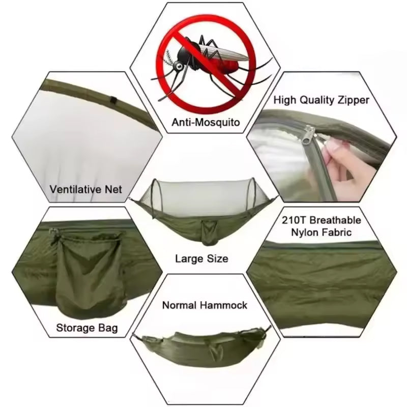 Tweepersoons Hangmat Met Insectennet | Navando 