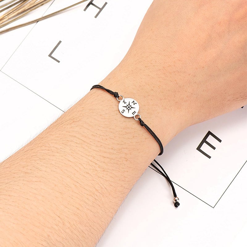 Verstelbare Armband Met Kompasbedel | Navando